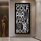 Golf canvas art
