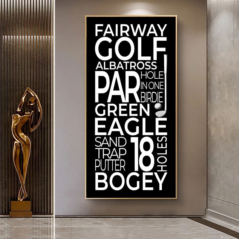 Golf canvas art