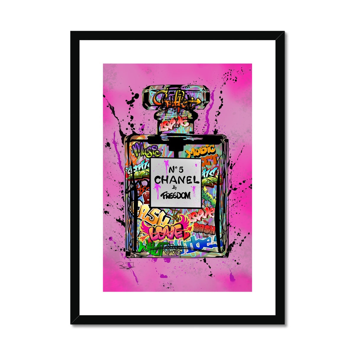 Chanel No5 Pink - Framed Print
