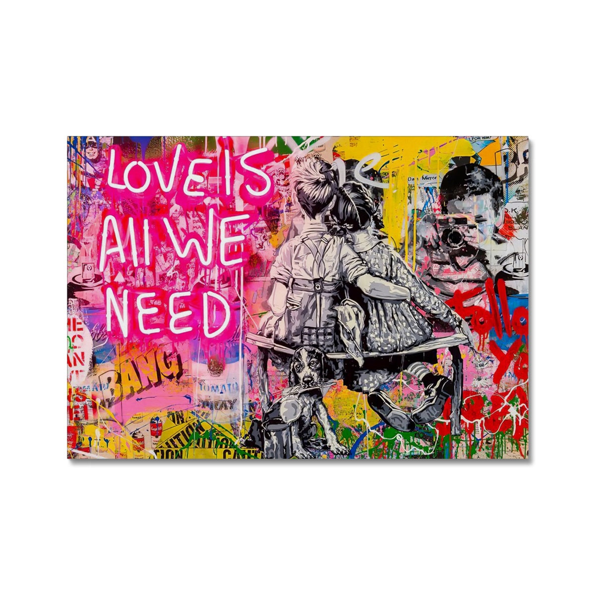 Love is all we need - Framed canvas