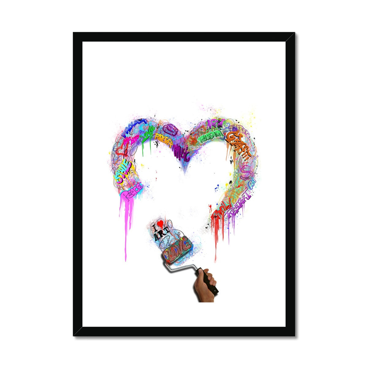 Love Graffiti - Framed Print