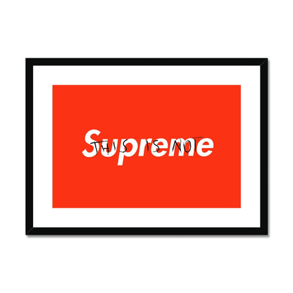 This is not supreme Red - Framed Print