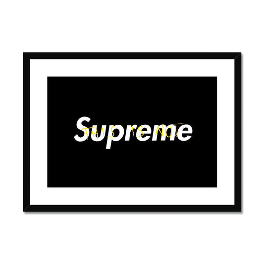 This is not supreme Black - Framed Print