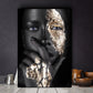 African Art Black and Gold Woman Print