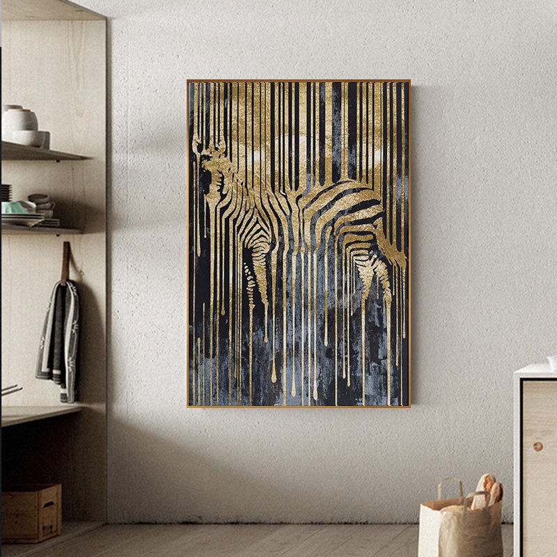 Zebra gold and black