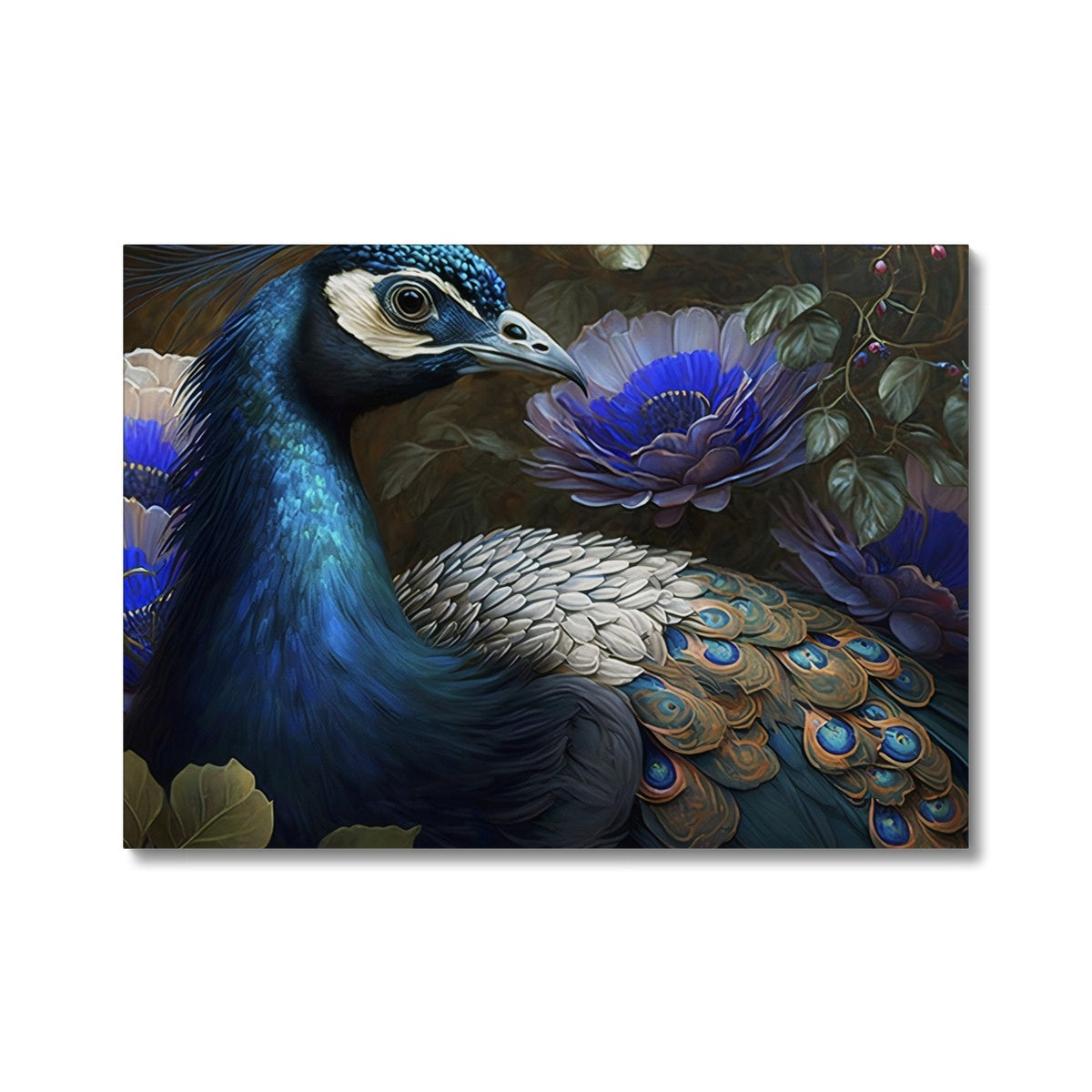 Peafowl Bird - Framed Canvas