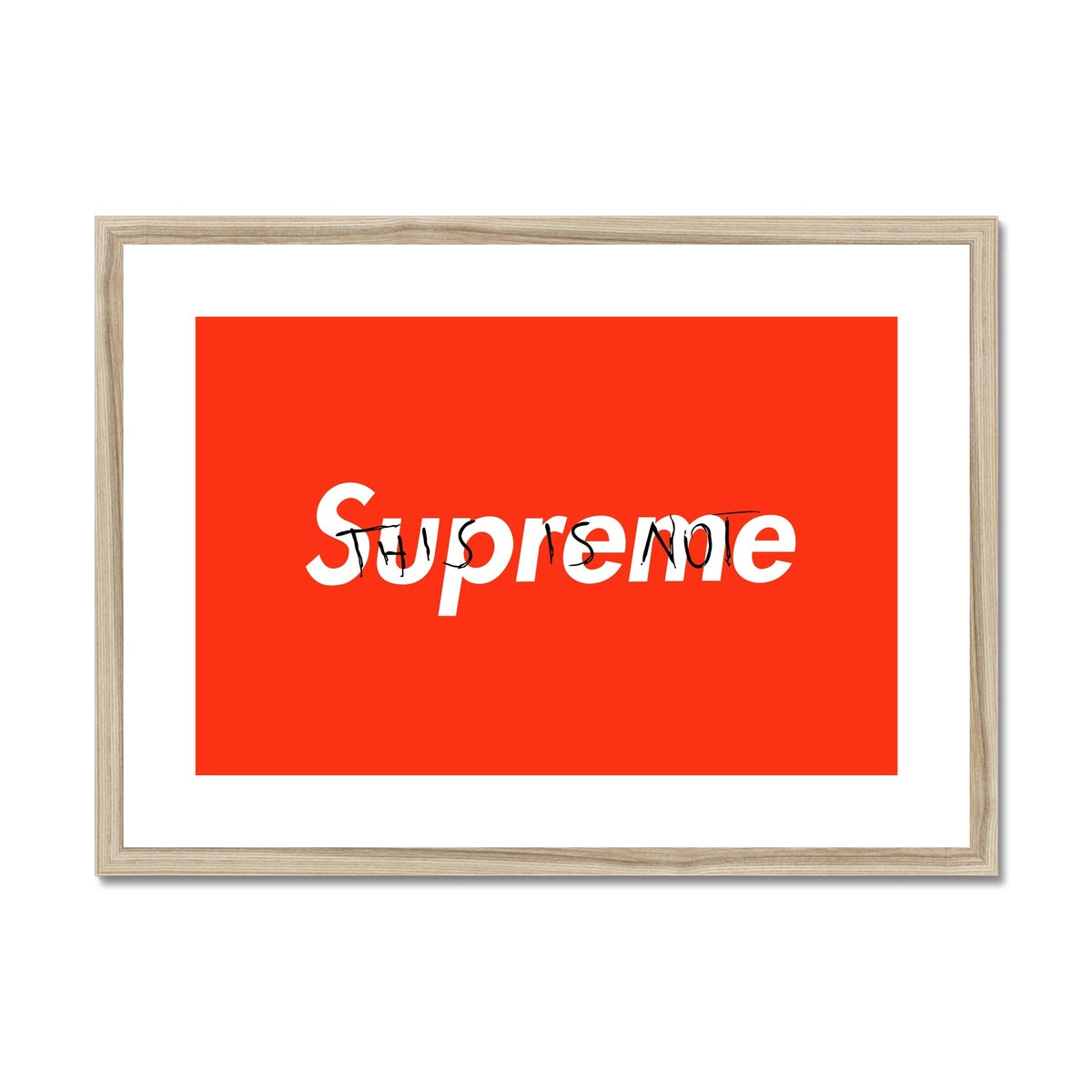 This is not supreme Red - Framed Print