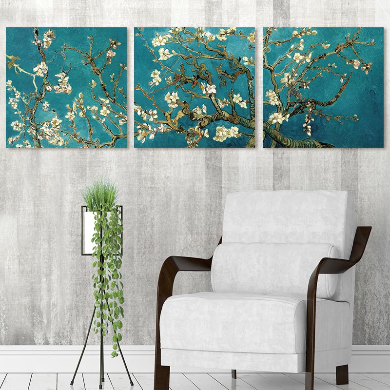 3 Panel Van Gogh Almond Blossom