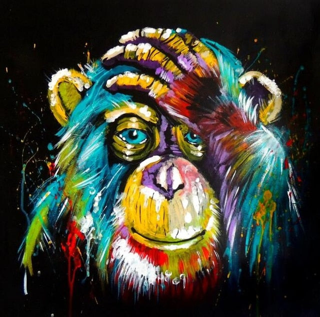 Thinking Monkey Wall Art Canvas Print