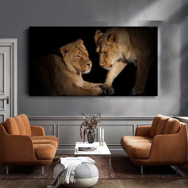 African Lion canvas