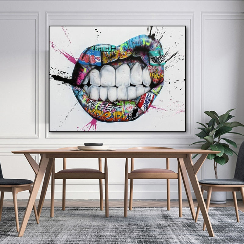 Teeth Graffiti Art